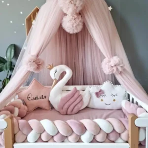 Personalized princess baby bedding set light blush - KariStudio