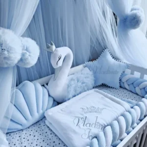 Blue Baby Crib Bedding Set for boys