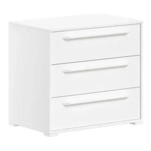 VIPACK - Commode SAM 3 Tiroirs Pour Lit Mi - Hauteur Blanc