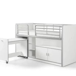 VIPACK - Lit Mi - Hauteur (91) BONNY 90 X 200 Cm Blanc
